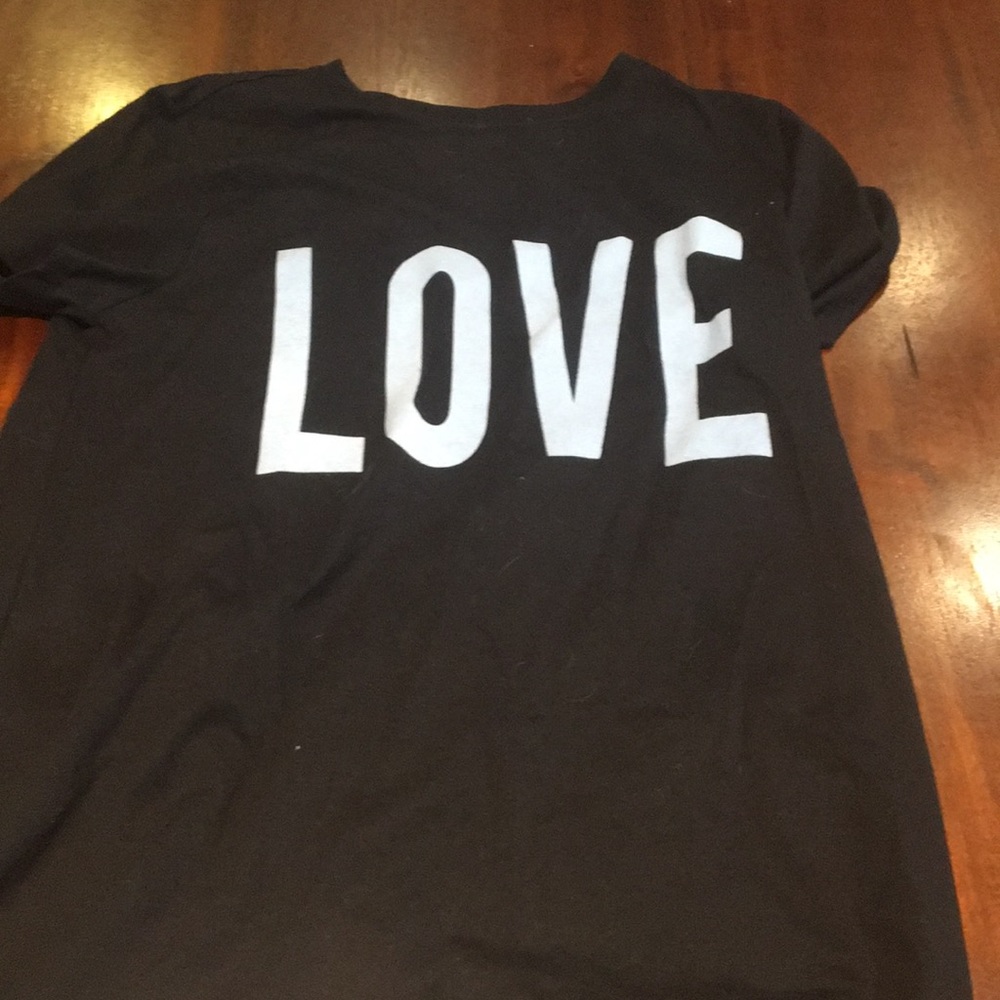 black “love” tee